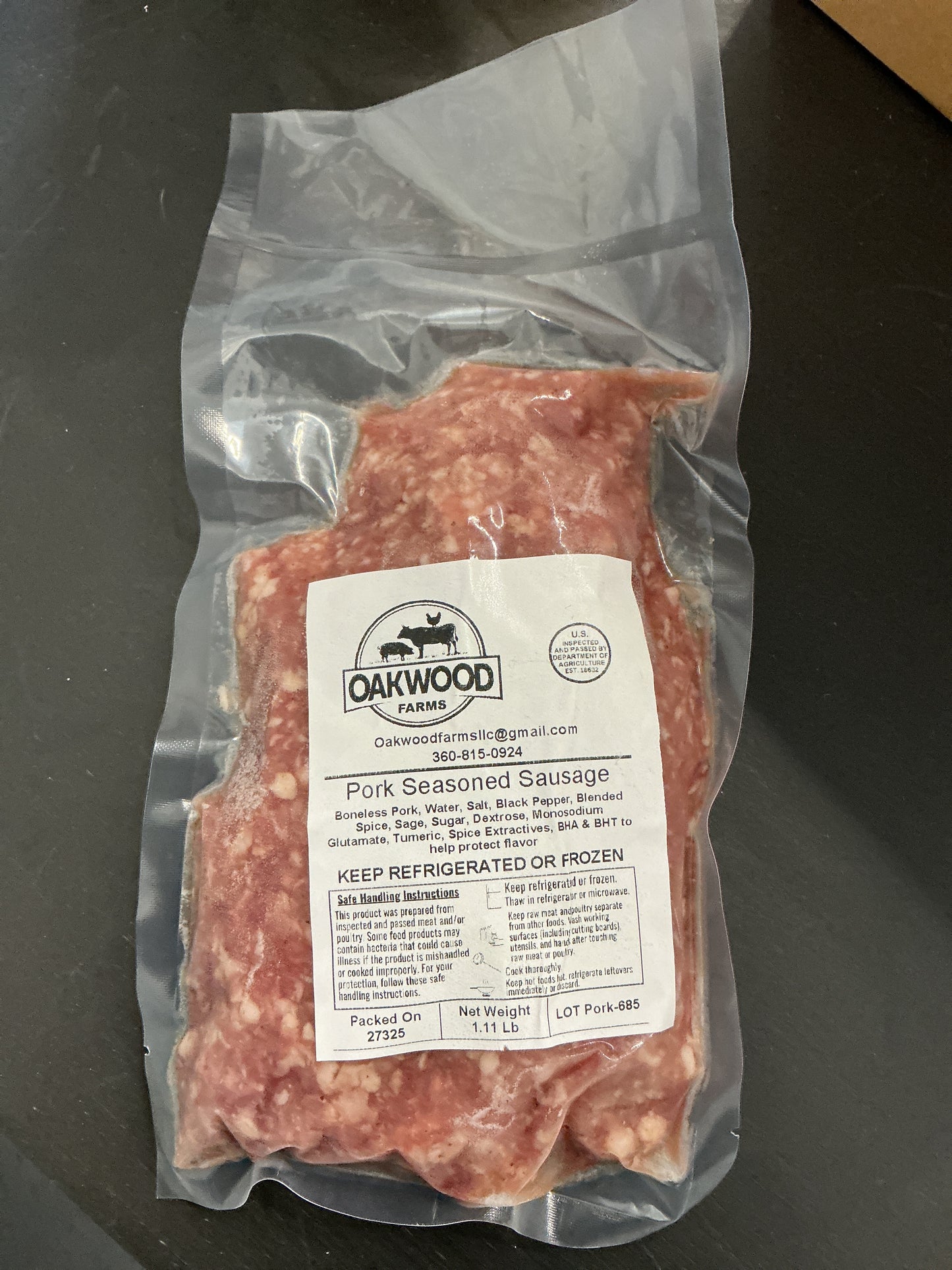 Seasoned Ground Sausage